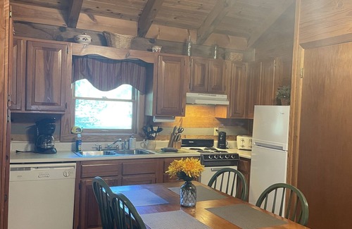 Walland Cabin | Cozy Otter Riverfront Cabin with Hot Tub & Mountain Views