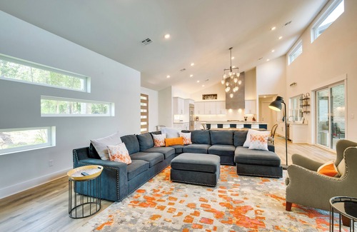 Malakoff House | Elegant Cedar Creek Home with Pool, Hot Tub & Scenic Views