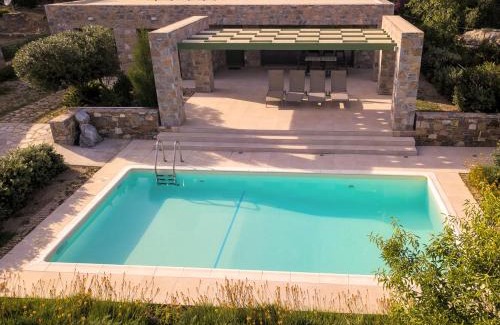 Plomari House | Ouzo Stone House 1: Private Pool & Ocean View Retreat
