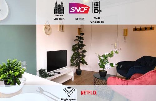 Caudebec-les-Elbeuf Apartment | Bright Two-Room Retreat Near Rouen - Family-Friendly Stay
