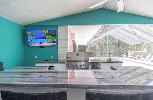 Cypress Lake House | Inviting Palm Palace: Spacious Home with Pool Near Beaches
