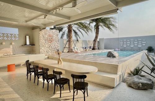 Pak Nam Pran House | Oceanfront Palm Springs Villa Pranburi with Pool & Views