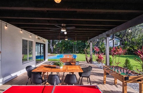Biscayne Park Villa | Paradise Villa Beach: Poolside Retreat with Fire Pit & Kitchen