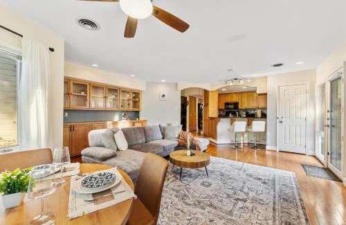 Arlington House | Patio Paradise: Stylish 3BR Home with Pool & Gaming Fun