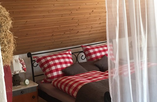 Oberthingau Other | Cozy Allgäu Apartment with Fireplace and Pool Access