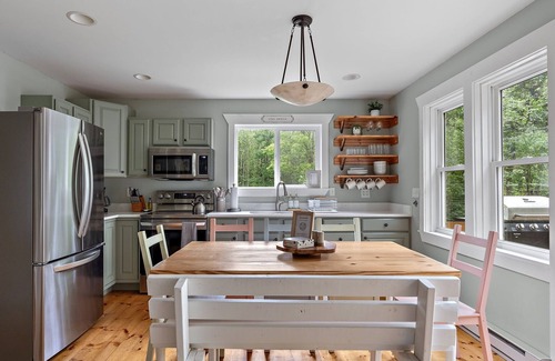 Outing House | Serene Modern Lakehouse Cabin with Ocean View and Kitchen