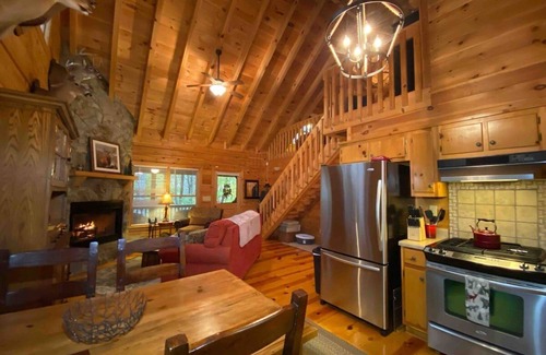 Cherry Log Cabin | Tranquil Retreat Near Blue Ridge with Spa & Family Perks