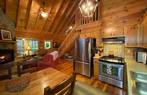 Cherry Log Cabin | Tranquil Retreat Near Blue Ridge with Spa & Family Perks