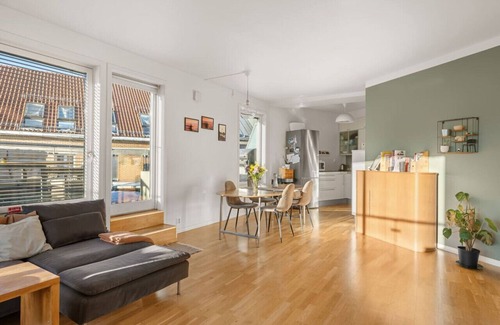 Gronland Apartment | Elegant Penthouse with Rooftop Terrace Near Oslo S