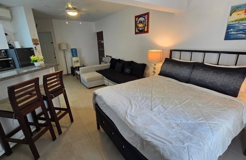 Montellano Apartment | Cozy King Room with Living Area, Full Kitchen & BBQ