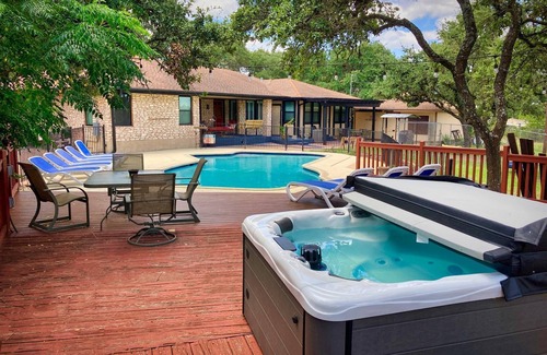 West Oak Hill House | Ideal Retreat: Private Pool, Hot Tub & City Views Awaits