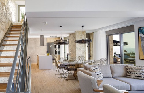 Atsipópoulon Villa | Chic Villa with Ocean Views, Heated Pool & Family Playground