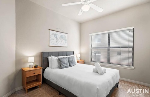 West Campus Apartment | Prime Location Near UT with Scenic Patio Views