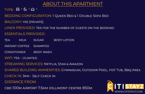 City East Apartment | Modern Apartment in Canberra CBD with Pool & Hot Tub