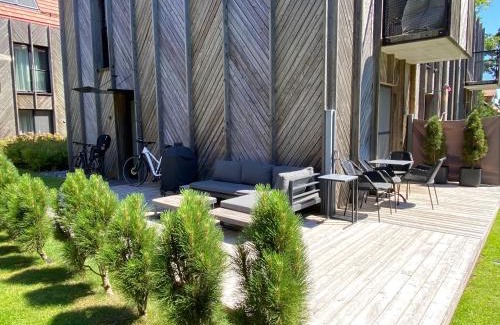 Neringa Apartment | Inviting Pervalka Apartments with Spacious Terrace Awaits