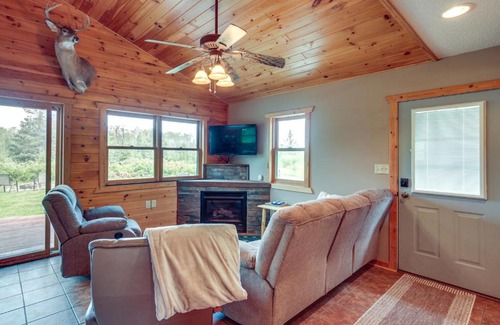 Iron River House | Cozy Pet-Friendly Cabin in Iron River with Fire Pit