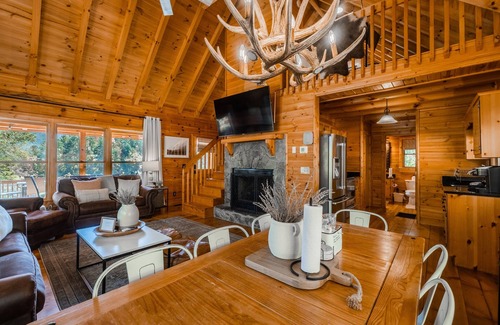 Hidden Lake Cabin | Pet-Friendly Lakefront Cabin with Views & Hot Tub Escape