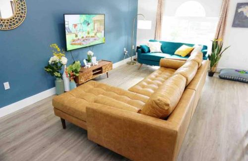 Palm Coast House | Pet-Friendly Boho Bungalow Near Beach with Game Room