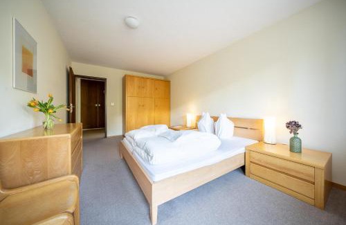 Vulpera Apartment | Bright Apartment with Large Balcony Near Scuol Attractions