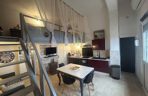 Cargese Apartment | Cozy Studio with Mezzanine and Port of Cargèse Views