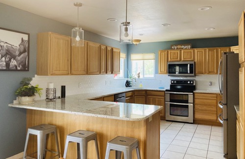Sheridan House | Spacious Retreat Near Fairgrounds with Kitchen Amenities