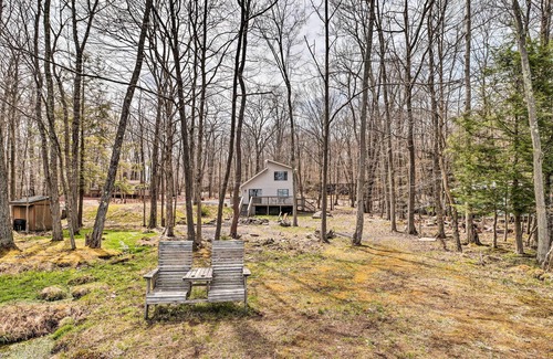 Locust Lake Village Cottage | Perfect Pocono Lake Home with Dock and Fire Pit Amenities