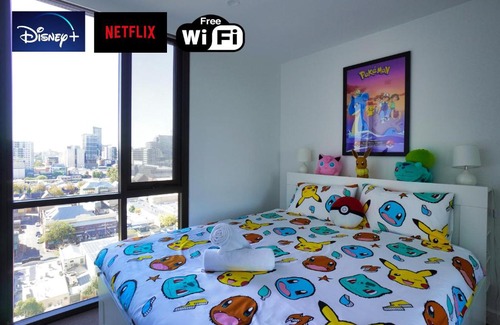 Adelaide Central Business District Apartment | Pokémon Theme 2BR Apartment with Pool & King Beds