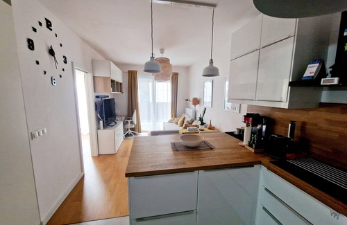 Krakow Apartment | Bright Rydlowka Apartment with Huge Balcony & Kitchen