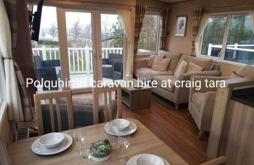 Ayr House | Ocean View Polquhirter Caravan at Craig Tara - Family Friendly