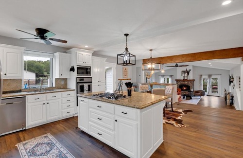 Tulsa House | Unwind with Pool Table, Fireplace & Pet-Friendly Amenities