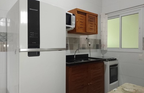 Ubatuba Apartment | Praialar Apt: Full Kitchen, 700m from the Beach