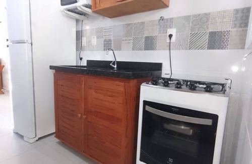 Ubatuba Apartment | Praialar Apt: Full Kitchen, 700m from the Beach