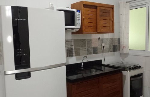 Ubatuba Apartment | Praialar Apt: Full Kitchen, 700m from the Beach