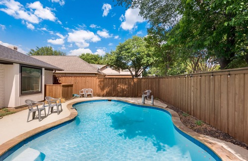 Far North Dallas House | Elegant Prestonwood Home with Private Pool & Pet-Friendly