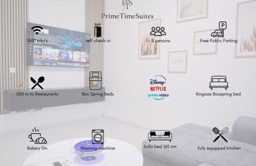 Frohnhausen Apartment | PrimeTime Suite for 8 with Kitchen & Free WiFi - Rated 9.5