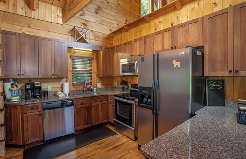 West Jefferson Cabin | Cozy Cabin Retreat with Hot Tub and Spacious Yard