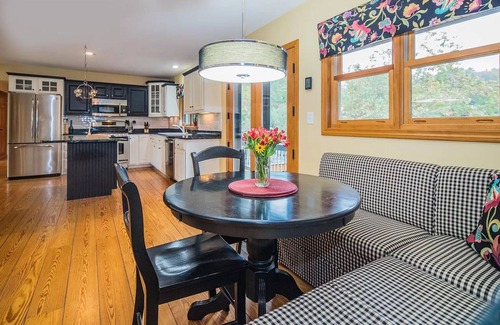 East Haven  Rutland County House | Pet-Friendly Chalet with Hot Tub & Custom WFH Space