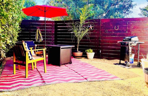 Camarillo House | Private, Cute Retro Trailer: Rural setting, walk to town Camarillo. Fire-pit+BBQ