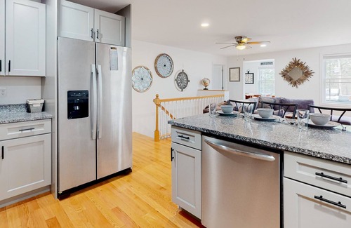 Brownfield House | Private, dog-friendly retreat with a game room, firepit, grill, jetted tub, & AC