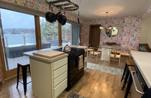 Kewadin Cottage | Idyllic Elk Lake Cottage with Pool & Ocean Views