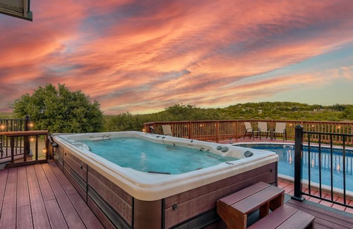 Spicewood Villa | Private Hilltop Oasis with Pool, Game Room, Outdoor Pavilion