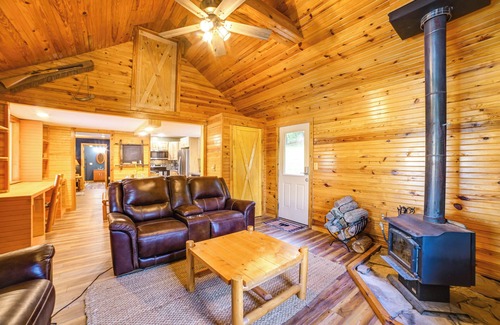 Clay Cabin | Private Lake & Dock: Log Cabin, 2 Mi to Clay!