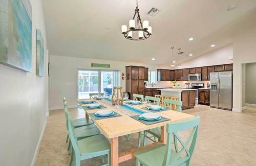 Fort Pierce Shores House | Inviting Island Beach House: Private Pool Steps from Ocean