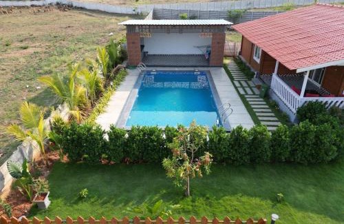 Chevella Ski Chalet | Private pool with 3 bhk farm house Kuku farm stay # Moinabad