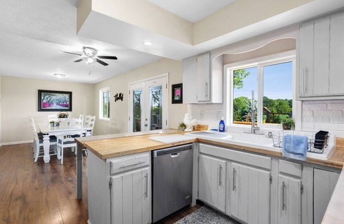 Huron House | Idyllic Ranch Retreat with Hot Tub and Scenic Deck