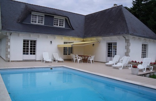 Concarneau Villa | Idyllic Retreat with Heated Pool Near Countryside and Sea