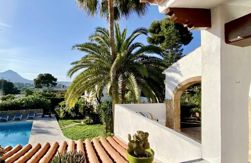 Javea Town Center Villa | Tranquil Retreat with Pool and Ocean View in Lush Gardens