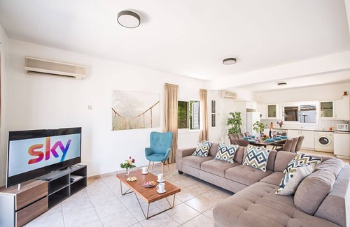 Protaras Villa | Protaras Jason Villa JV8 - Elegant 4BDR Steps to Fig Tree Bay