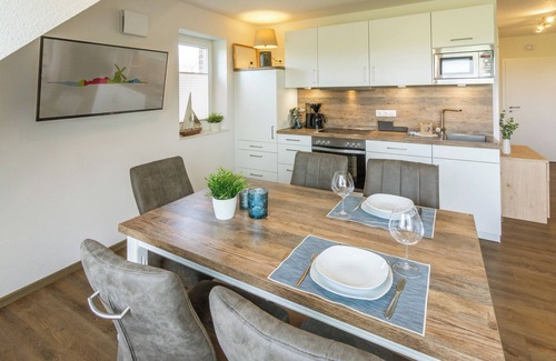 Neßmersiel Apartment | Stylish Upper Apartment with Oceanfront Balcony