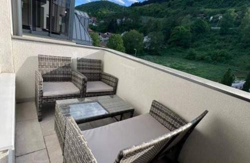 Visoko Apartment | Explore Pyramid View Apartment with Balcony & Family Amenities